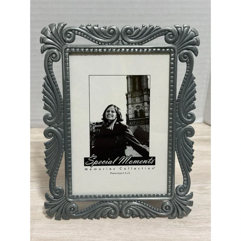 Special Moments Memories Collection Ornate Pewter Gray Metal Picture Frame 3.5x5